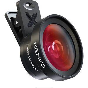XENVO Clarus 15x Macro Lens - Black- compatible with all Smartphones